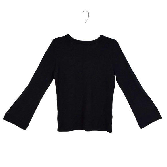 MERCER Black knit sequin embellished neckline long sleeve sweater - Picture 4 of 4